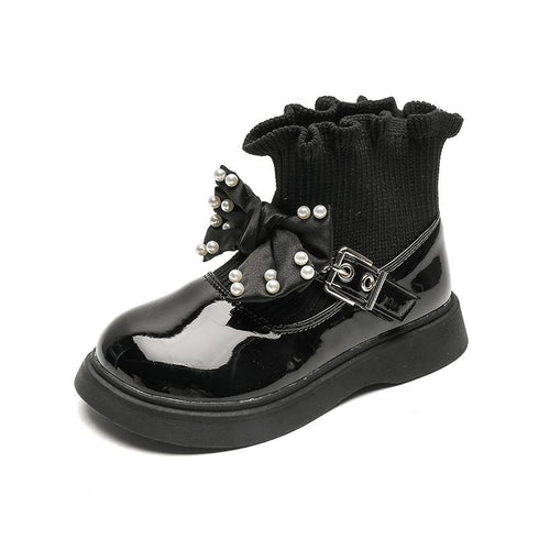 Casual Girl's Wear-Resistant High-Top Princess Shoes
